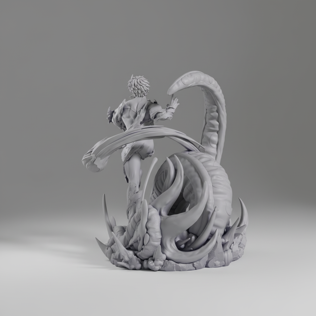 Figurine Naruto vs Jubi à peindre