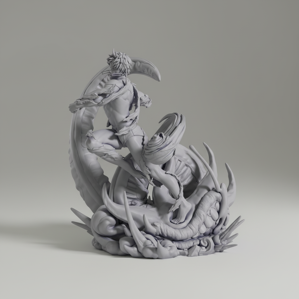 Figurine Naruto vs Jubi à peindre