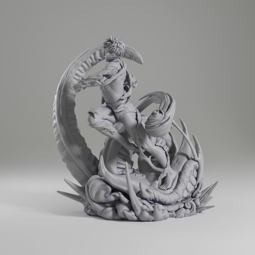 Figurine Naruto vs Jubi à peindre