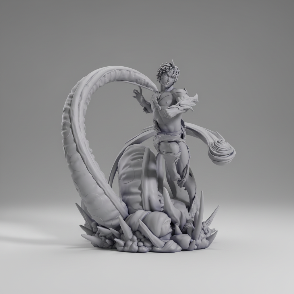 Figurine Naruto vs Jubi à peindre