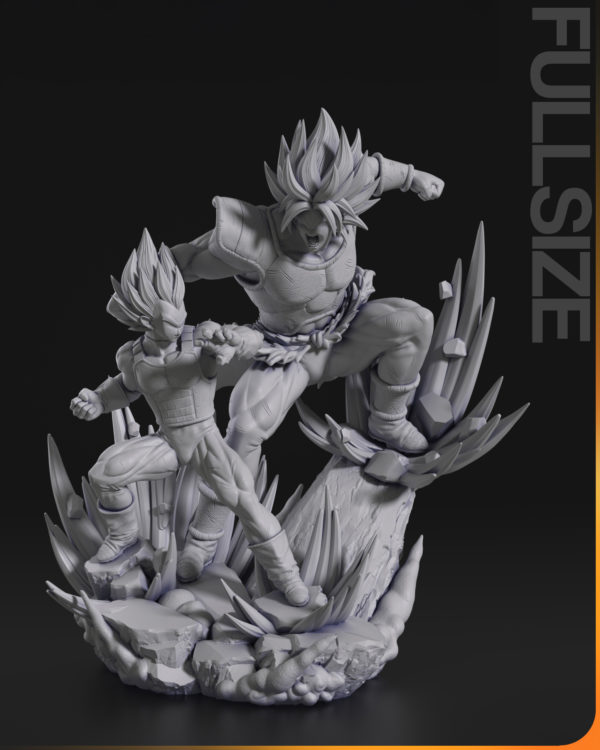 Figurine Vegeta vs Broly DBZ dragonball manga anime