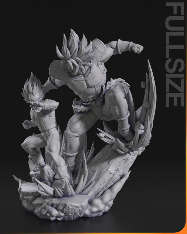 Figurine Vegeta vs Broly DBZ dragonball manga anime