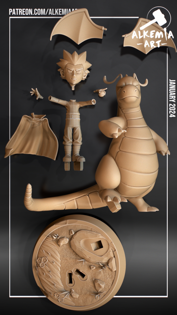 Figurine Dracolosse de Peter Arceus a peindre figurine anime a peindre figurine Manga a peindre figurine Pokemon a peindre