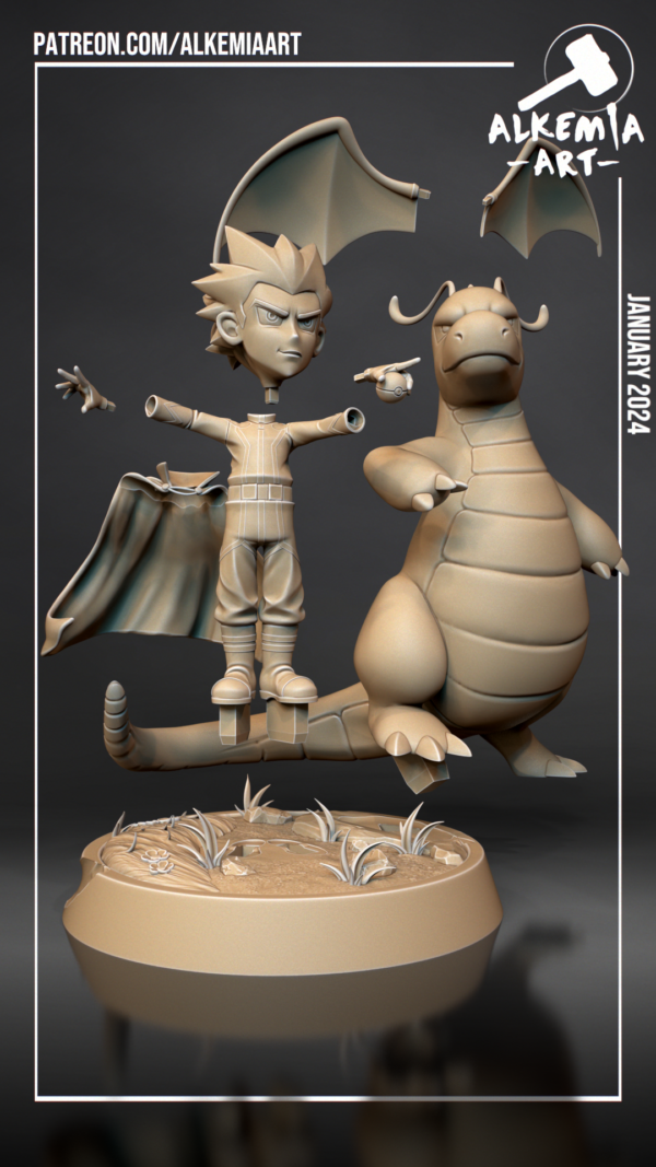 Figurine Dracolosse de Peter Arceus a peindre figurine anime a peindre figurine Manga a peindre figurine Pokemon a peindre