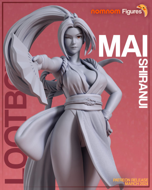 Figurine Mai shiranui Street Fighter 6 a peindre the king of fighters Fatal fury street fight combat jeux video retro