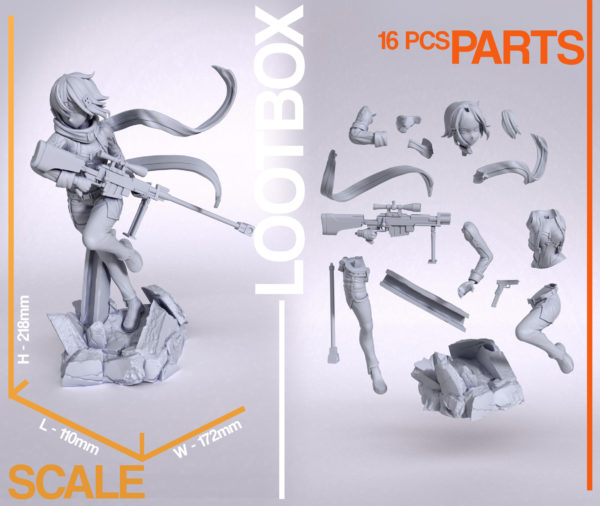 Figurine Sinon SAO a peindre Sword art online Gun gale figurine anime figurine manga