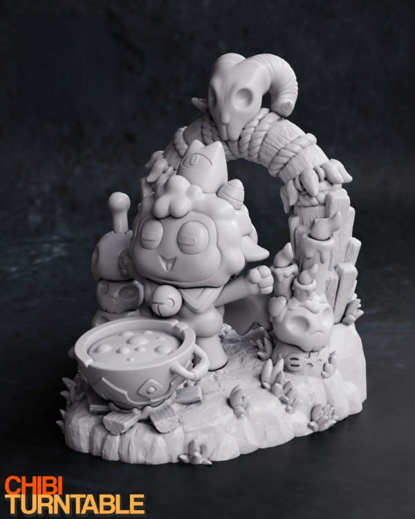 Figurine cult of the lamb a peindre jeux video Steam indie game