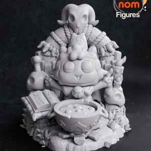 Figurine cult of the lamb a peindre jeux video Steam indie game