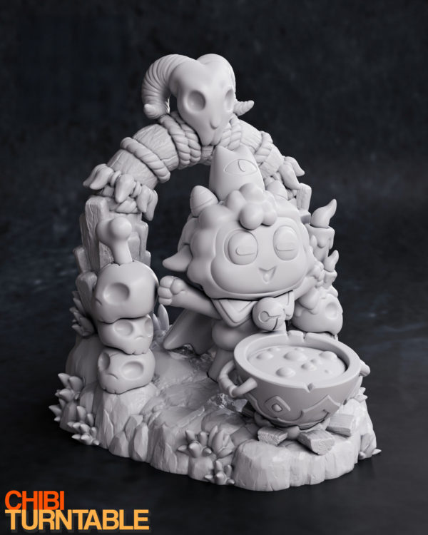 Figurine cult of the lamb a peindre jeux video Steam indie game