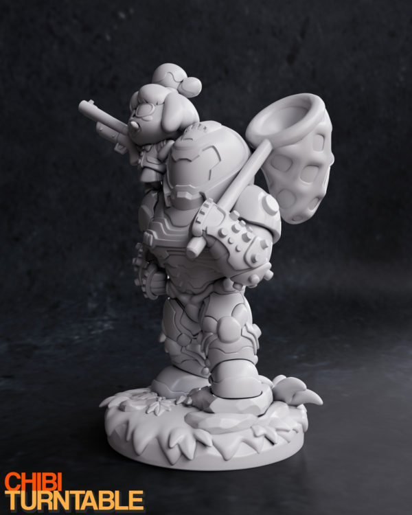 Figurine Isabelle X Doom Slayer à peindre Doom crossing Animal crossing Doom eternal Doom Guy jeux video
