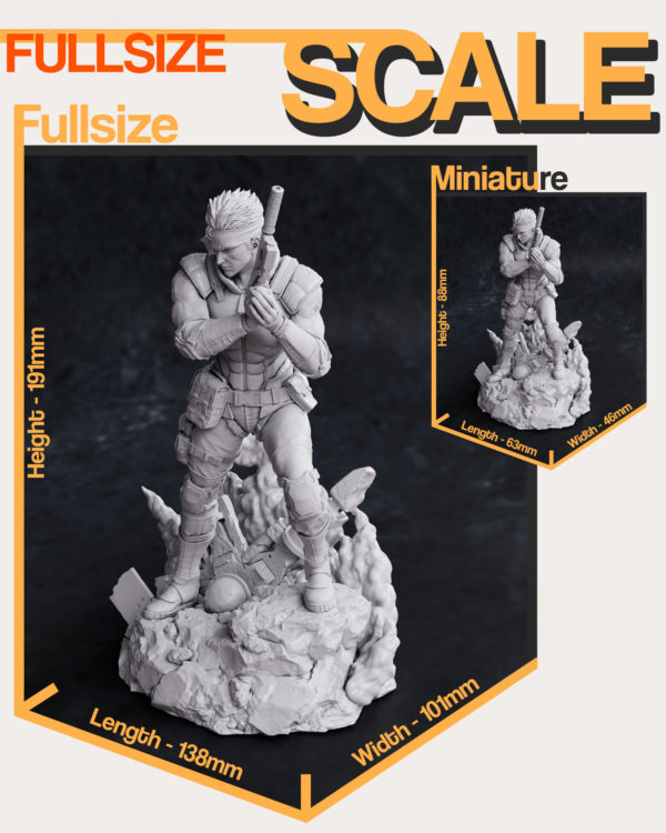 Figurine Solid Snake à peindre metal gear solid jeux video