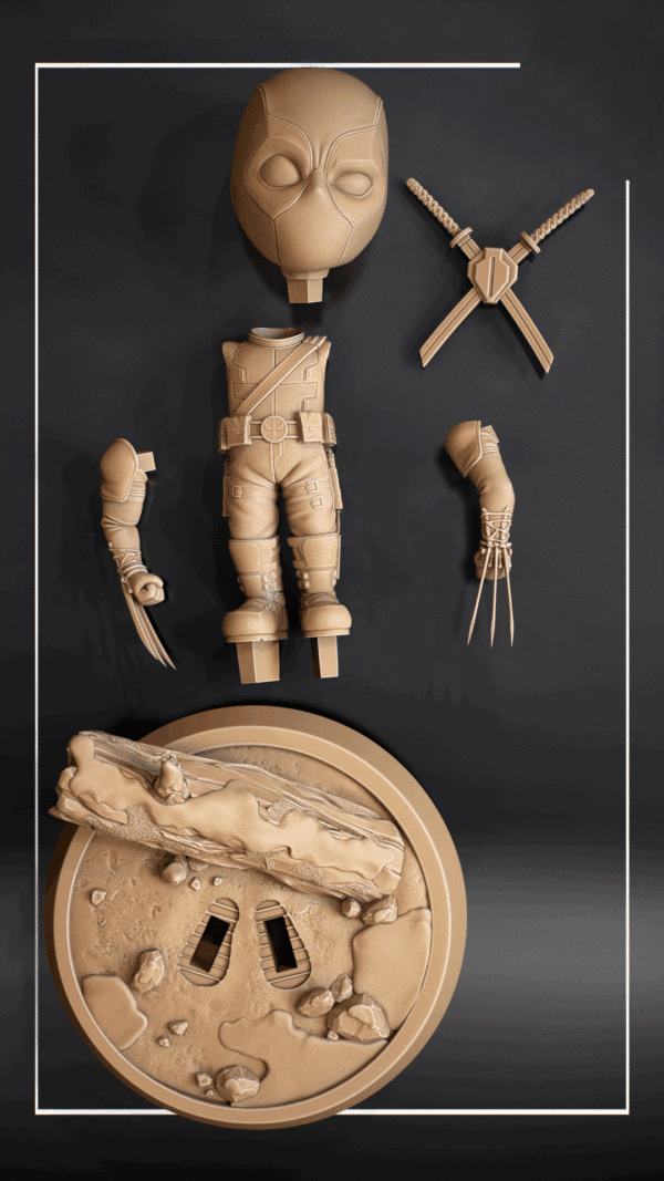 Figurine deadpool a peindre figurine marvel a peindre figurine film figurine comics marvel