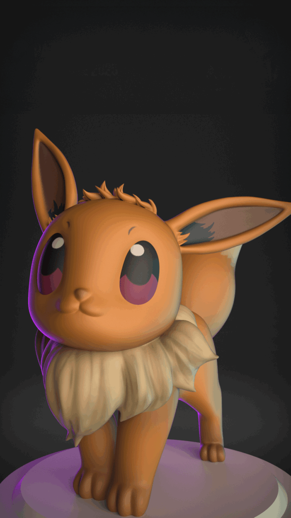 Figurine Évoli à peindre figurine pokemon a peindre anime manga jeux videov