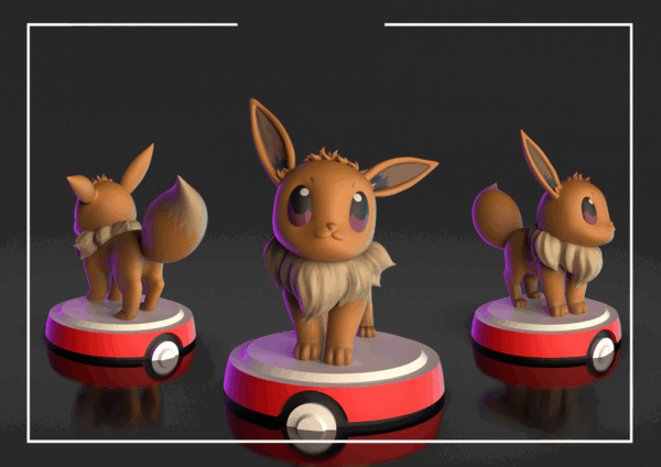 Figurine Évoli à peindre figurine pokemon a peindre anime manga jeux video
