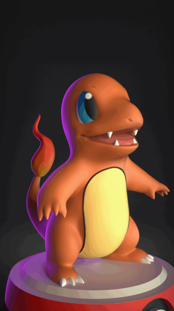 Figurine Salamèche a peindre figurine pokemon a peindre nintendo anime jeux video