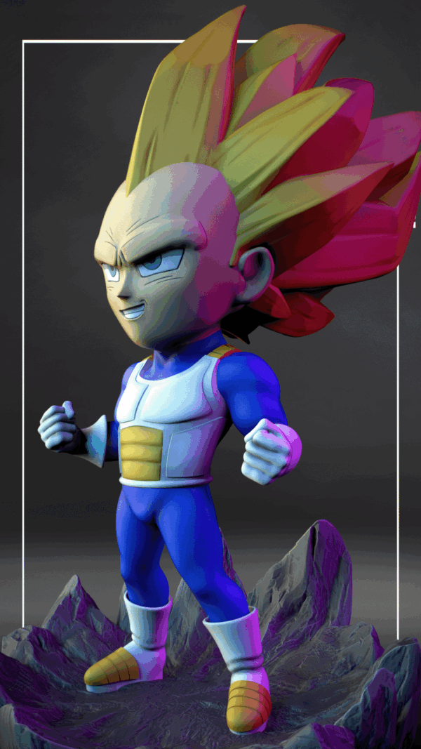 Figurine végéta SSJ3 a peindre Figurine végéta super syan 3 anime manga Dragon Ball