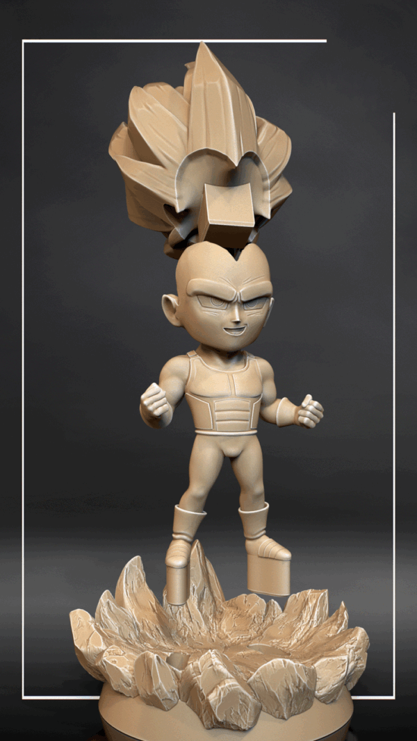 Figurine végéta SSJ3 a peindre Figurine végéta super syan 3 anime manga Dragon Ball
