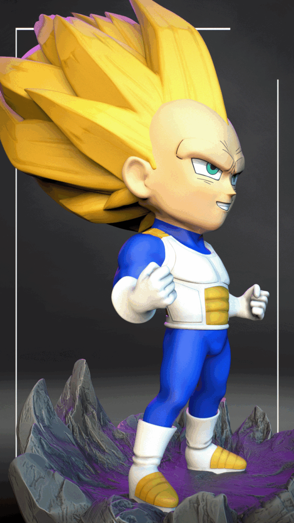 Figurine végéta SSJ3 a peindre Figurine végéta super syan 3 anime manga Dragon Ball