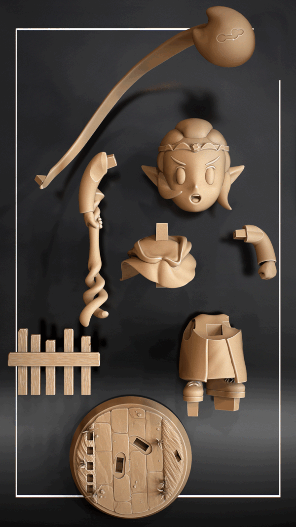 Figurine Zelda a peindre Retro gaming jeux emblematique figurine jeux video zelda tears of the kinfdom zelda breath of the wild