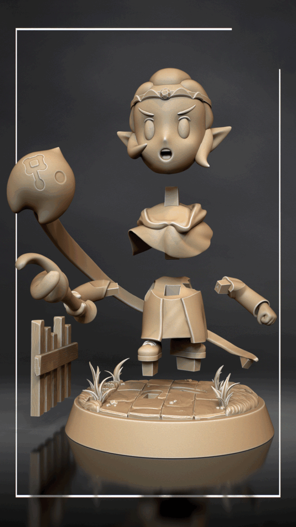 Figurine Zelda a peindre Retro gaming jeux emblematique figurine jeux video zelda tears of the kinfdom zelda breath of the wild