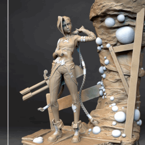 Figurine Jinx a peindre arcane Netflix League of legend serie d'animation
