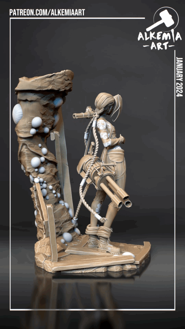 Figurine Jinx a peindre arcane Netflix League of legend serie d'animation