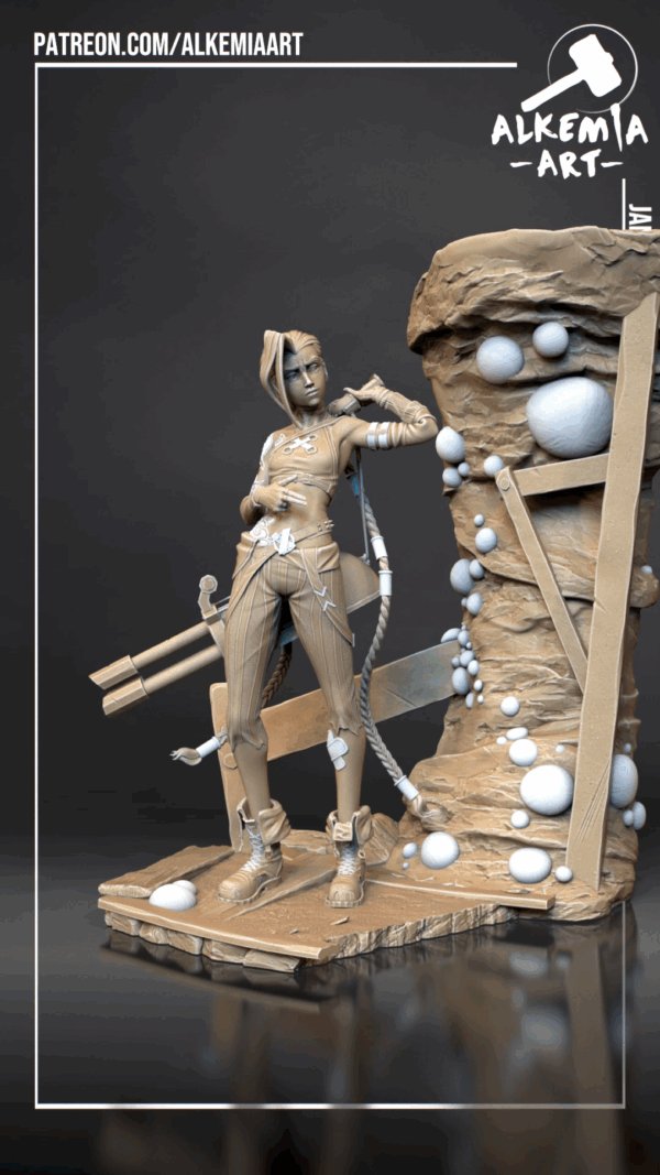 Figurine Jinx a peindre arcane Netflix League of legend serie d'animation